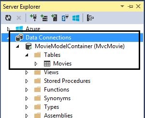 Generated Table in Server Explorer